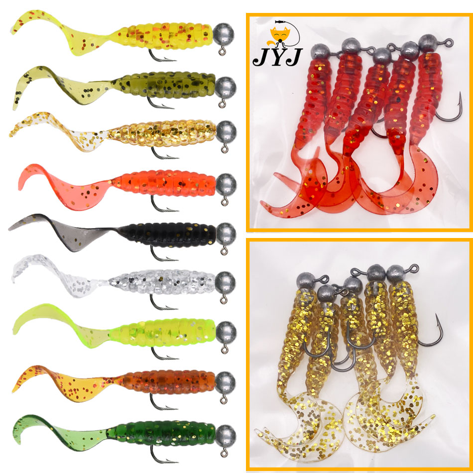 Fishing Lure Soft Plastic - JYJ 5 unids/bolsa 1g anzuelo con