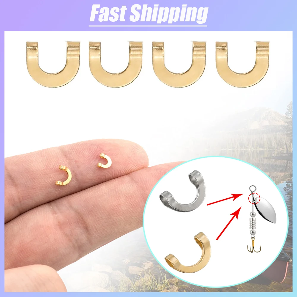 Fishing Lure Spinner - 100 Uds. Clips fijos en forma