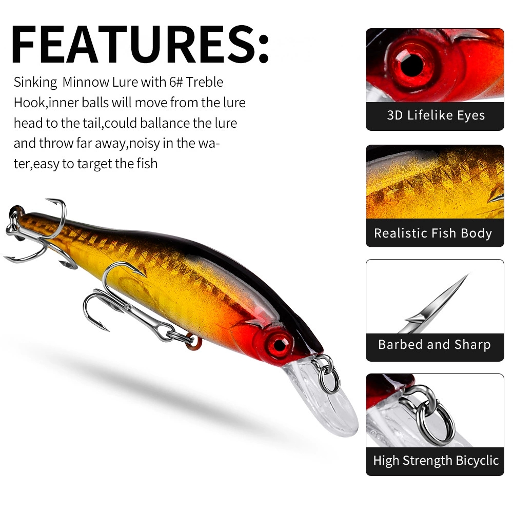 Señuelos de pesca de calamar d - Fishing Lure Jerkbait reseña y precio