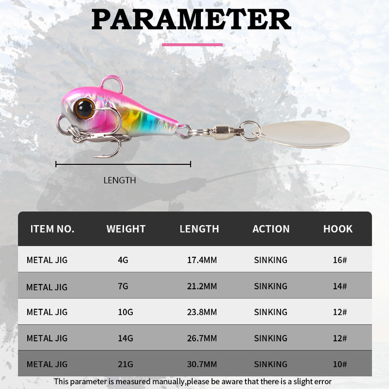 LETOYO Spintail Metal Jig 21g  - Fishing Lure Spinner reseña y precio